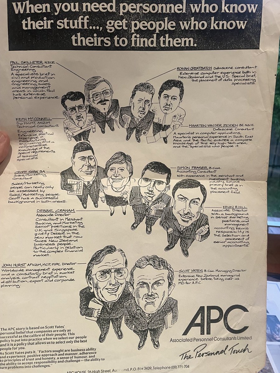 Geoff Shaw featured in the original APC Associated Personnel Consultants team