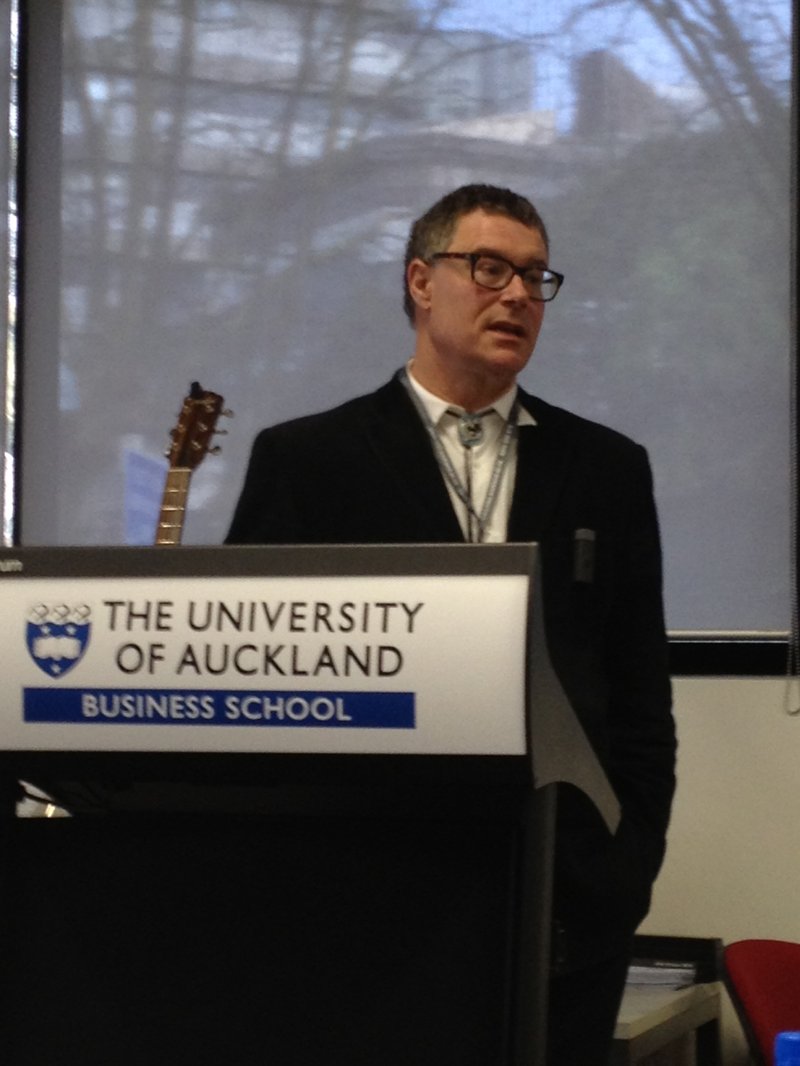 Geoff Shaw speaking at the University of Auckland Business School